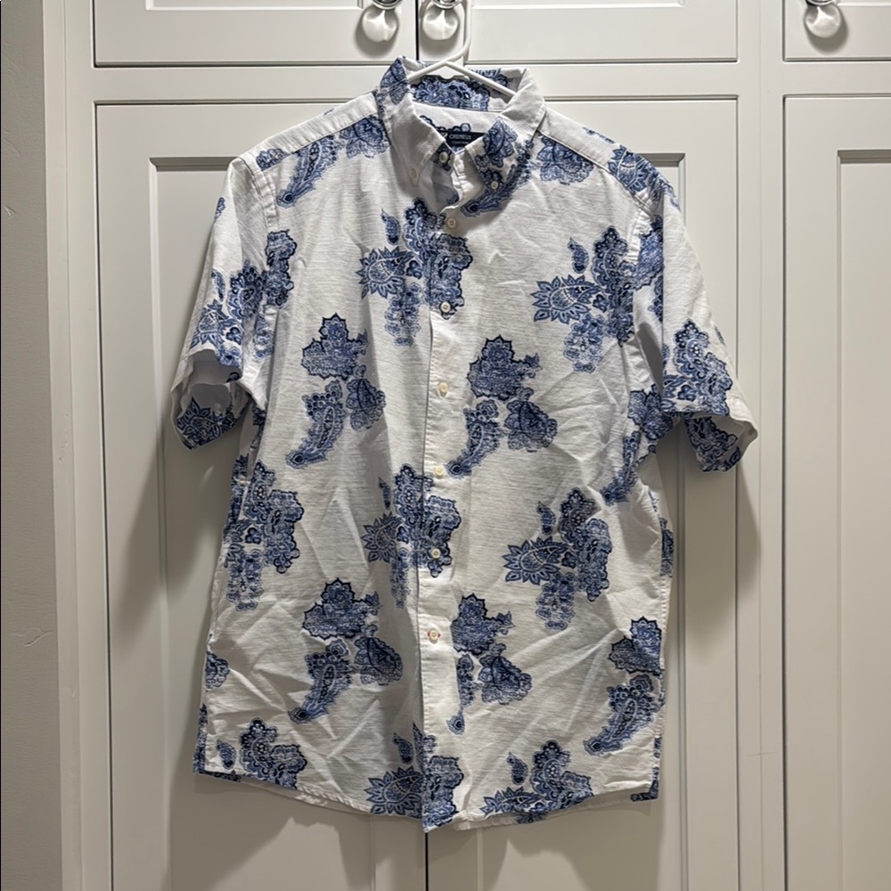 Men's Blue Floral Shirt